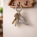 Premium Metal Jay Thakar Peepal Leaf Design Keychain 1 Pc - Image 4