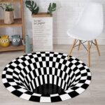 3D Space Round Carpet, Floor Mat Non-Woven Doormat (1 Pc / 78 Cm) - Image 8