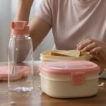Plastic Lunch Box with Water Bottle Combo Set (1 Set) - Image 4