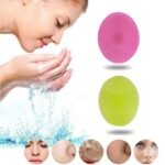 Bath & Facial Cleansing Brush, Soft Silicone Face Scrubber (2 Pc Set) - Image 3