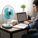 12V DC Table Fan with Adjustable Speed Control and High Speed Airflow (Adapter Not Include) - Image 3