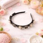 Elegant Pearl & Floral Designer Hairband for Women & Girls 1 Pc - Image 4