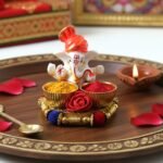 Decorative Lord Ganesha Pooja Thali Set (1 Pc) - Image 5