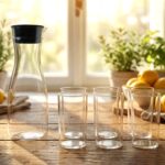 Prexo Plastic Water Jug and Drinking Glass Set (1 Jug 1000ML, 6 Glasses 300ML) - Image 7