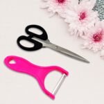 Stainless Steel Kitchen Scissors & Multipurpose Peeler (2 Pc Set, Mix Design) - Image 3
