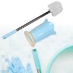 Toilet Plastic Brush with Holder Stand Western and Indian Toilet Bathroom Cleaning - Image 10