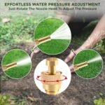 Heavy Duty Brass Garden Hose Spray Nozzle (1 Set) - Image 4