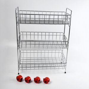 3-Tier Stainless Steel Kitchen Trolley - Image 8