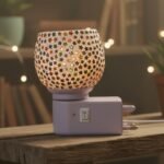 Decorative Star Pattern Kapoor Dani Mosaic Glass Plug-In Night Lamp (1 Pc)