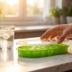 Premium Oval Silicone Ice Cube Tray with Lid (1 Pc) - Image 5