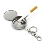 Mini Stainless Steel Ashtray with Keychain (1 pc) - Image 5