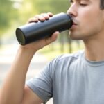 Premium Stainless Steel Sports Water Bottle with Flip Top Lid 900 ML - Image 6
