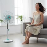 12V DC Hybrid Pedestal Table Fan (Adapter Not Include) - Image 3