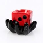 Premium Designer Ceramic Ashtray with Dice Shape Bowl (1 Pc) - Image 4