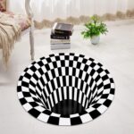 3D Space Round Carpet, Floor Mat Non-Woven Doormat (1 Pc / 78 Cm) - Image 10