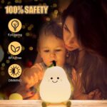 Cute Pear Shape Silicone Night Lamp With Multi Color Changing Mode (1 Pc) - Image 8