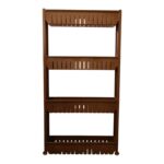 Multipurpose Plastic 4 Layer Storage Rack with Wheels - Image 4