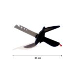 Stainless Steel 4 in 1 Clever Cutter, Black - Image 5