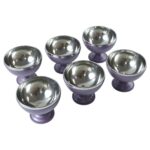 6 Pc Stainless Steel Dessert Bowl Cup Set with Stand - Image 4