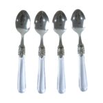 Premium Stainless Steel Dessert Spoon With Plastic Handle Set (4 Pc Set) - Image 5