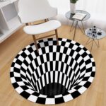 3D Space Round Carpet, Floor Mat Non-Woven Doormat (1 Pc / 78 Cm) - Image 11