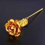Heart Love Decorative Showpiece with Golden Rose Flower Gift Set (2 Pc) - Image 6