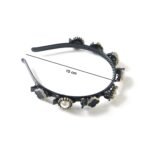 Premium Decorative Headband Stylish Black & Gold Finish Hair Band (1 Pc) - Image 6