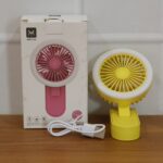 Portable Rechargeable Mini Table Fan with LED Light (1 Pc) - Image 8
