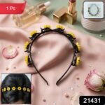Sunflower Design Floral Clip Hair Band 1 Pc - Image 2