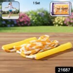 Yellow & White Beaded Skipping Jump Rope (1 Set) - Image 2