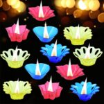Candle Cup with Multi Shape, Diwali  (Multicolor) (12 Pcs Set) - Image 10