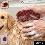 Premium Plastic Pet Bath Brush Soft Grooming Scrubber (1 Pc) - Image 2