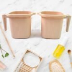Plastic Square Bath Water Mug (4 Pc / 1000 ML / Mix Color) - Image 8