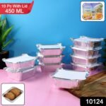 Freshee Aluminium Food Container with Lid — 450 ml — 10 Pc