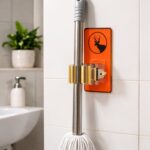 Wall Mounted Mop Holder Clip Bathroom and Kitchen Broom Holder (1 Pc) - Image 3