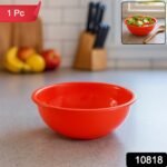Plastic 6 Inch Red Round Deep Serving Bowl (1 Pc) - Image 2