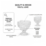Glass Ice-Cream Cup Set, Home & Kitchen Serving or Dessert Cup (6 Pcs Set) - Image 3