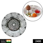 Beautiful 8-Inch Plastic Pooja Thali Set for Daily Use & Special Occasions - Image 2