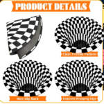 3D Space Round Carpet, Floor Mat Non-Woven Doormat (1 Pc / 78 Cm) - Image 2