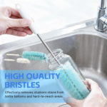 Long Handle Bottle Brush for Jars, Bottles & Containers Cleaning - Image 3