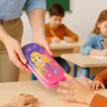 Cute Cartoon Printed Hard Shell Pencil Case with Zipper Closure (1 Pc)