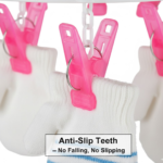 Plastic Round Cloth Drying Stand Hanger with 24 Clips (Multicolour) - Image 4