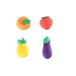 Mini Cute Veg & Fruit Erasers – 3D Colorful Eraser Set for Kids (4 Pc) - Image 3
