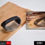 Stainless Steel Garlic Presser  / Crusher (Multicolor) - Image 2