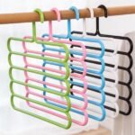 5 in 1 Multipurpose Plastic Hanger, Assorted (5-Layer) - Image 3