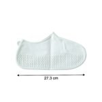 Waterproof Silicone Shoe Cover White Color (1 Pair, Medium Size) - Image 6