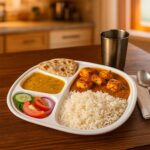 Plastic Large Compartment Dinner Plate / Thali with 4 Sections - Image 6