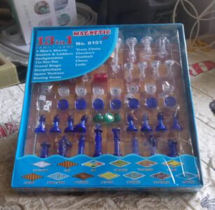 13 in 1 Family Board Game Chess,  Space Venture, Steeplechase Set for Kids - Image 8