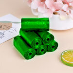 Green Compostable Corn Starch Garbage Bags (17" x 19") - Image 3