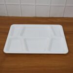 Plastic Multi-Compartment Rectangular Meal Serving Tray / Plate (1 Pc / White) - Image 8